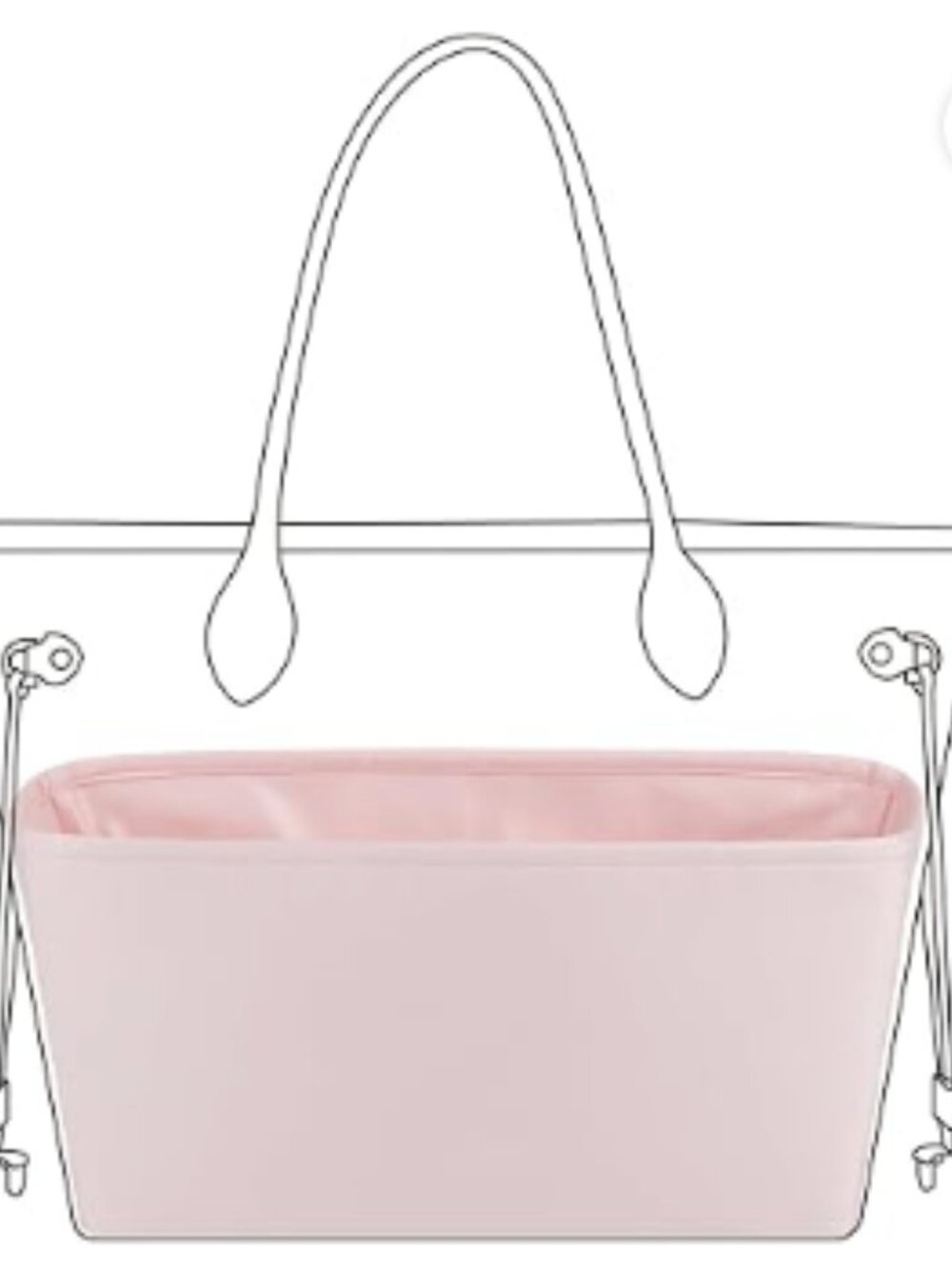 lv nerverfull bag organizer PM pink